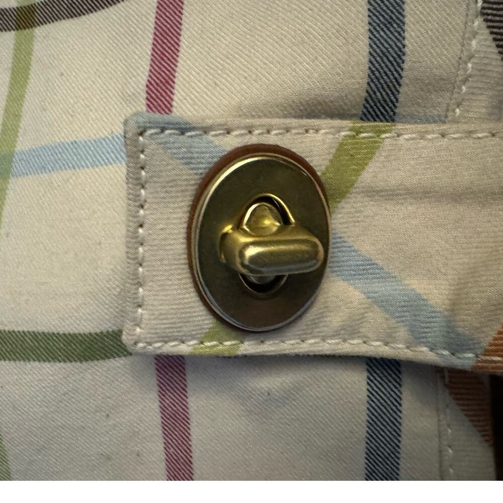 Y2K COACH Bleecker Tattersall Plaid Dog Luxury Petwear Brass Turn Locks Medium - Picture 6 of 13